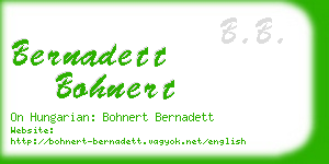 bernadett bohnert business card